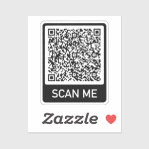 Je QR-code Info Scan me Promotie Sticker