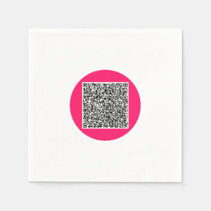 Je QR-code scan info gepersonaliseerde feestservet Servet