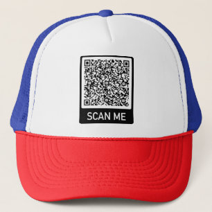 Je QR-code Scan me Info Modern Trucker Hat Cadeaut Pet