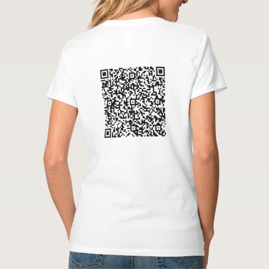 Je QR-code Scaninfo Aangepaste grappige T-shirt (Achterkant)