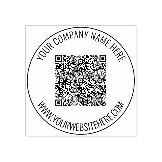 Je QR-code Scaninfo Aangepaste tekst Ronde stempel (Afrduk)