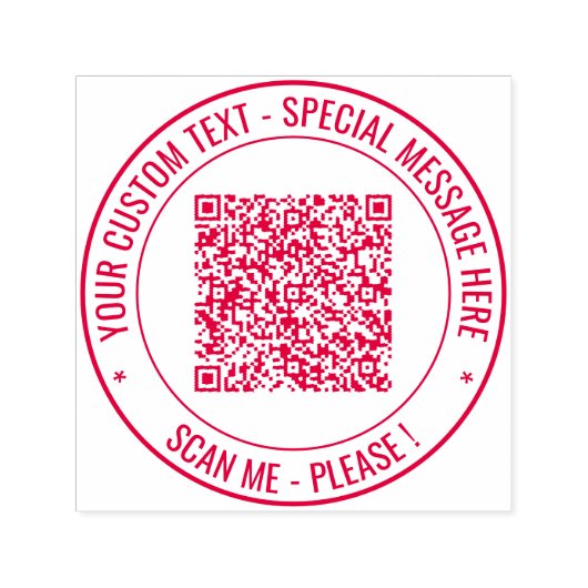 Je QR-code Scaninfo Aangepaste tekst Ronde stempel (Design)