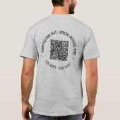 Je QR-code Scaninfo Aangepaste tekst T-Shirt Cadea (Achterkant)