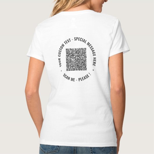 Je QR-code scaninfo aangepaste tekst T-shirt voorb (Achterkant)