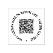 Je QR-code Scaninfo Aangepaste tekststempel Rubberstempel (Afrduk)
