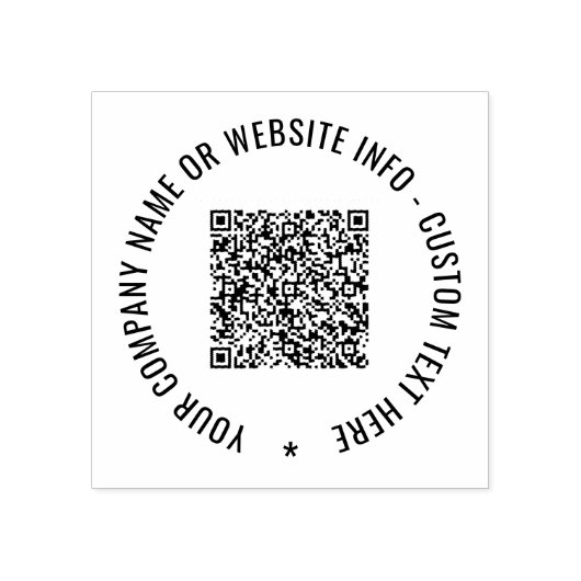 Je QR-code Scaninfo Aangepaste tekststempel Rubberstempel (Afrduk)
