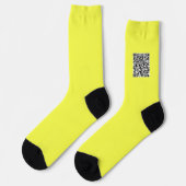 Je QR-code scaninfo gele sokken aangepaste kleuren (Links)