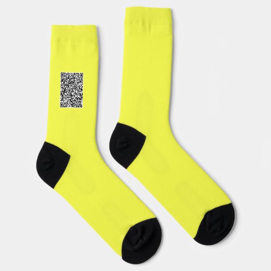 Je QR-code scaninfo gele sokken aangepaste kleuren (Rechts)