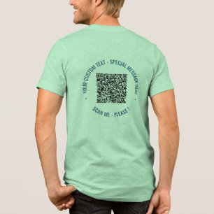 Je QR-code Scaninformatie Aangepaste tekst Aangepa Tri-Blend Shirt