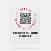Je QR-code Scannen Info Aangepaste tekentafel Acryl Bord (Voorkant)