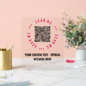 Je QR-code Scannen Info Aangepaste tekentafel Acryl Bord (Huwelijk)