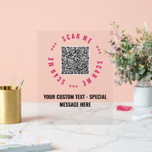 Je QR-code Scannen Info Aangepaste tekentafel Acryl Bord