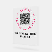 Je QR-code Scannen Info Aangepaste tekentafel Acryl Bord (Hoek)