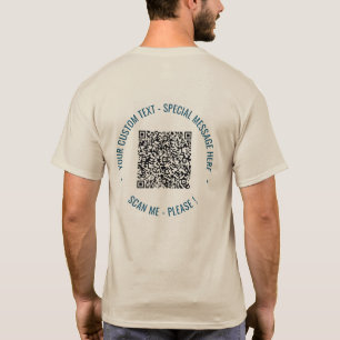 Je QR-code Scannen Info Aangepaste tekst T-Shirt