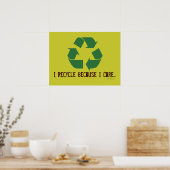 Je Recycle Parce Que Je M'Intéresse Poster (Cuisine)