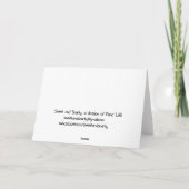 Je refuse de succomber - Carte de Noël (Dos)