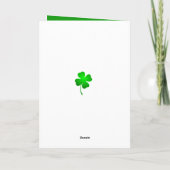 Je regardais sous un 4Leaf trver carte de voeux (Dos)