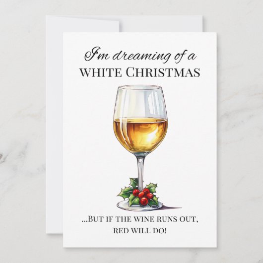 "Je rêve d'un Noël blanc.." Carte de vacances (Devant)