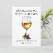 "Je rêve d'un Noël blanc.." Carte de vacances (Debout devant)