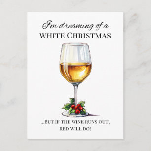 "Je rêve d'un Noël blanc.." Carte de vœux
