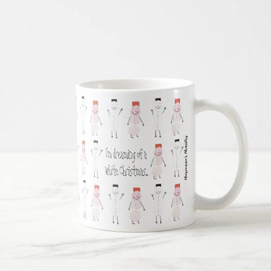 Je rêve d'une Mug blanche de Noël (Droite)