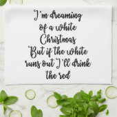 Je rêve d'une serviette de Noël blanc (Plié)