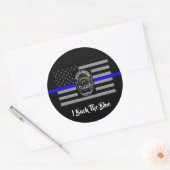 JE REVIENS LE BLEUE SOUTIEN POLICE STICKER (Enveloppe)