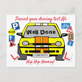 Je rijexamen is geslaagd, gefeliciteerd! briefkaart