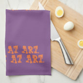 JE RIS de la serviette de cuisine d'ART (Quart Plié)