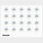 Je rock chat cloud emoji ronde sticker (Vel)