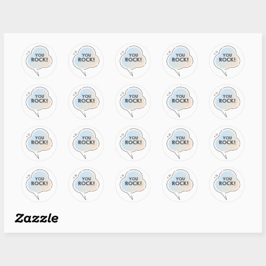 Je rock chat cloud emoji ronde sticker (Vel)