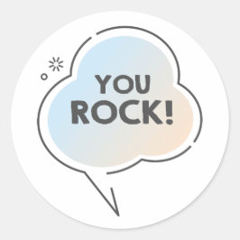 Je rock chat cloud emoji ronde sticker
