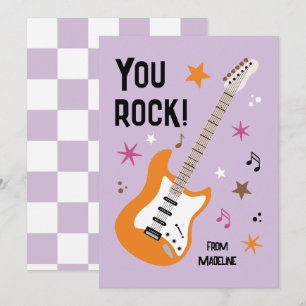 Je rockt gitaar klas valentijnsdag kaart