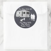 ... Je rommelt met de hele stickers van het woonwa (Tas)