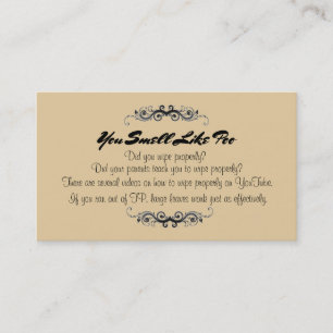 Je rookt als poo-Visitekaartjes Visitekaartje