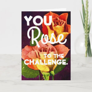 Je ROOS voor de challenge Gefeliciteerd Kaart