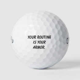 'Je Routine is Je Pantser' Motiverend Cadeau  Golfballen