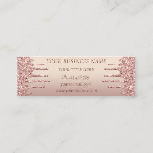 Je Roze Gouden Glitter Zakelijke Kaarten Voorbeeld Mini Visitekaartje