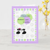 Je sais que cette carte d'anniversaire est tardive (Fleur jaune)