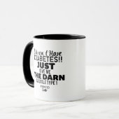 Je sais que j'ai la tasse blanche Diabète-Noire de (Devant gauche)