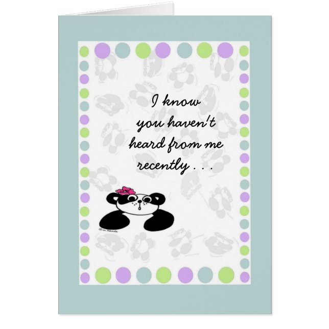 Je sais que vous n'avez pas eu des nouvelles de (Devant)