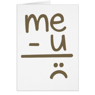 Je sans vous égale la carte de visage triste