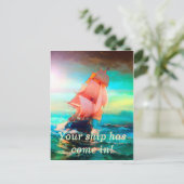 Je schepen komen binnen! briefkaart (Staand voorkant)