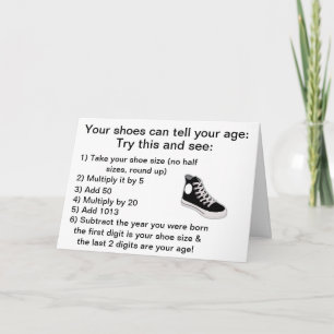 Je schoenen kunnen je leeftijd vertellen Verjaarda Kaart