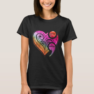 Je Semicolon Hart Geestelijke Gezondheid Bewustzij T-shirt