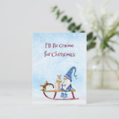 Je serai Gnome pour la carte postale Noël Punny Ho (Debout devant)