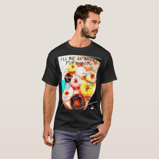 Je serai un ange pour les beignets - T-shirt HAMbW (Devant entier)