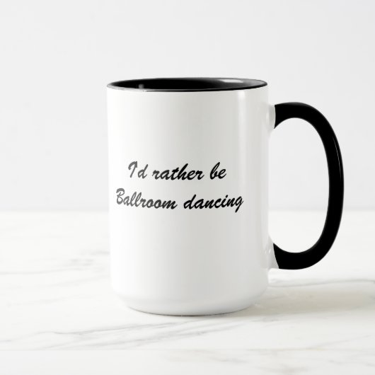 Je serais plutôt tasse de café de danse de salon (Droite)