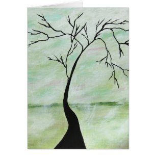 Je seul ai attendu l'arbre tordu d'art abstrait de
