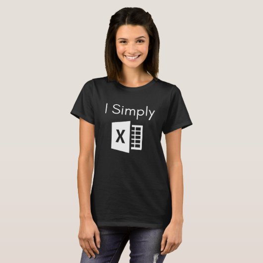 Je Simplement Excel Comptable Drôle T-shirt (Devant entier)